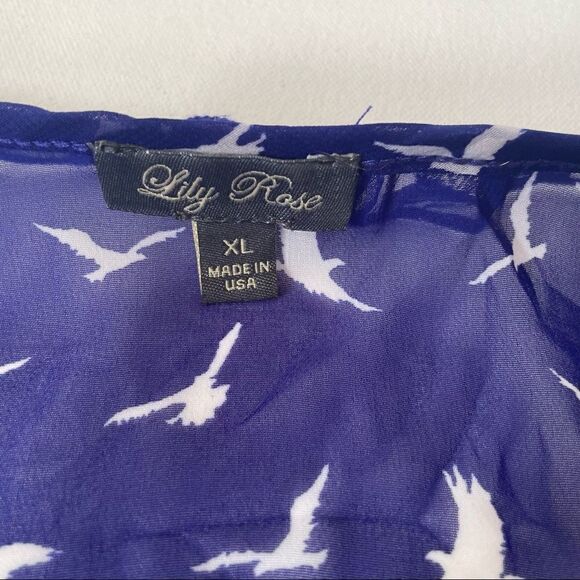 Lily Rose flying birds sheer blouse - Picture 11 of 13